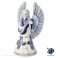 Delft Blue Christmas Angel Mandolin v25.1 - Handpainted Delftware