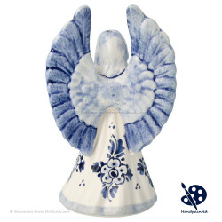 Delft Blue Christmas Angel Mandolin v25.1 - Handpainted Delftware