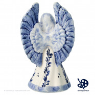 Delft Blue Christmas Angel playing Lyre v25.1 - Handpainted Delftware