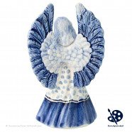 Delft Blue Christmas Angel Violin v25.1 - Handpainted Delftware