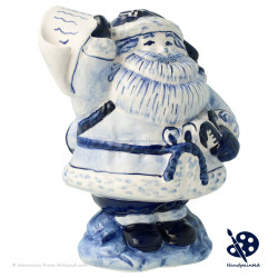 Santa Claus with Scroll v25.1 - Handpainted Delftware