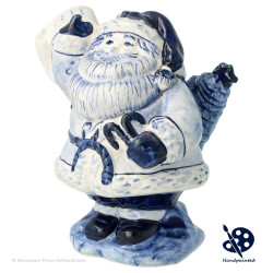 Santa Claus with Scroll v25.1 - Handpainted Delftware