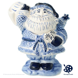 Santa Claus with Scroll v25.2 - Handpainted Delftware