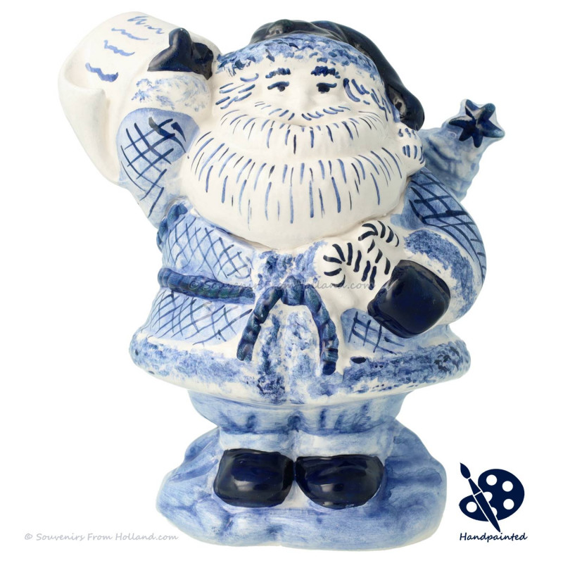 Santa Claus with Scroll v25.2 - Handpainted Delftware