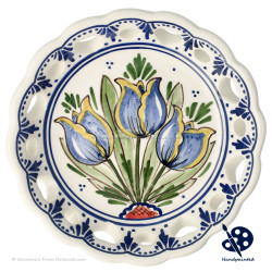 Candy Dish Blue Tulips Small - 14cm