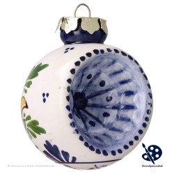 Kerstbal Deuk Oranje Tulp 5,5cm - Handgeschilderd