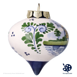 X-mas Drip Ball Windmill 6,5cm - Handpainted - Polychrome