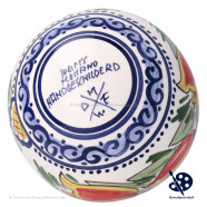 X-mas Ball Tulips Border B 6,5cm - Handpainted Delft Blue