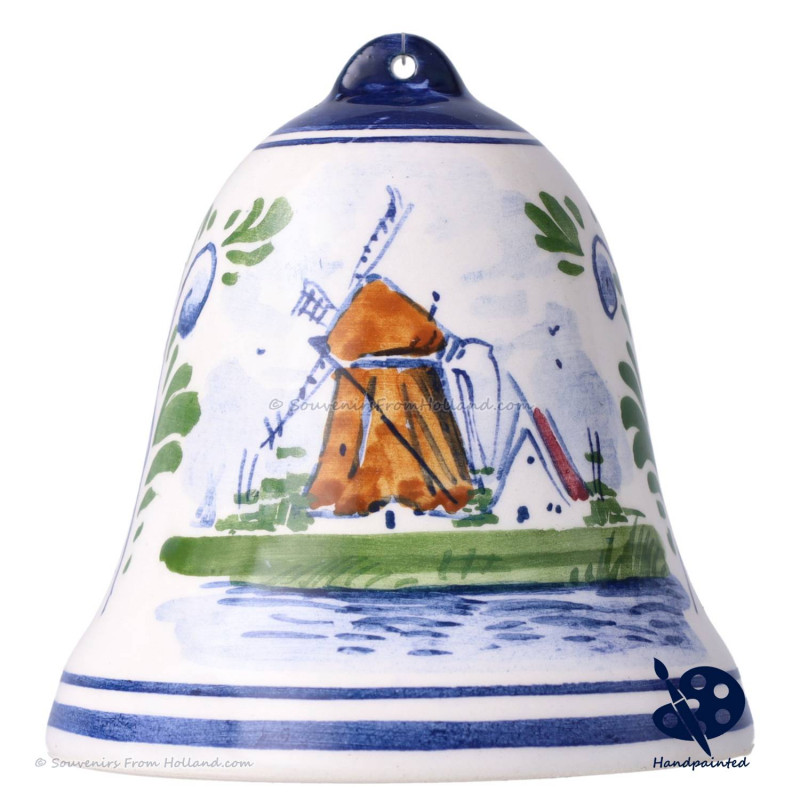 Kerstbel Molen 6,5cm - Handgeschilderd - Kleur