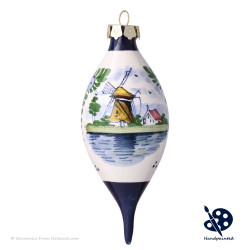 Kerstpegel Molen 11,5cm - Handgeschilderd - Kleur