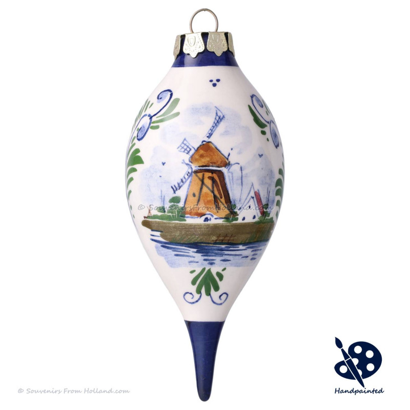 X-mas Drip Ball Windmill 11,5cm - Handpainted - Polychrome