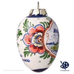 Ovaal Kerstbal Polychroom - Molen 5cm