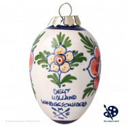 Oval Polychrome Christmas Ornament - Windmill 5cm