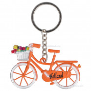 Bike Orange with tulips Holland - Keychain