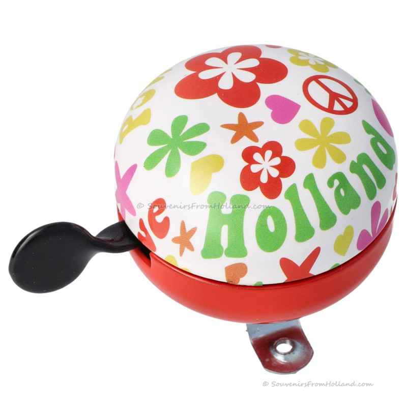 Fietsbel Klein Flower Power Holland 6cm