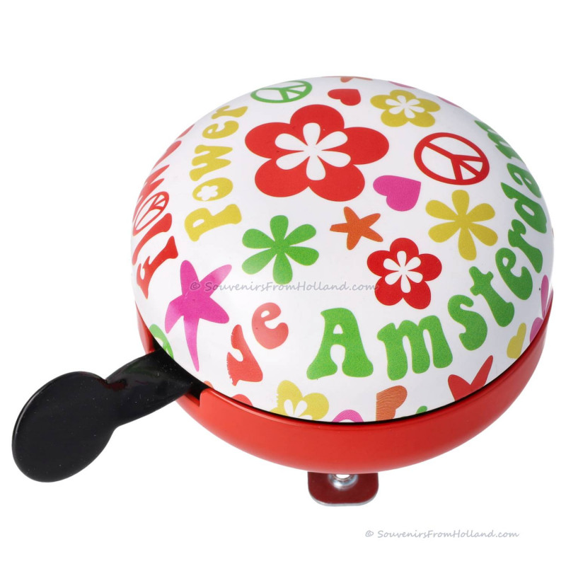Fietsbel Flower Power Amsterdam 8cm