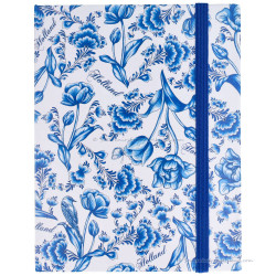 Delft Blue Notebook with Tulips