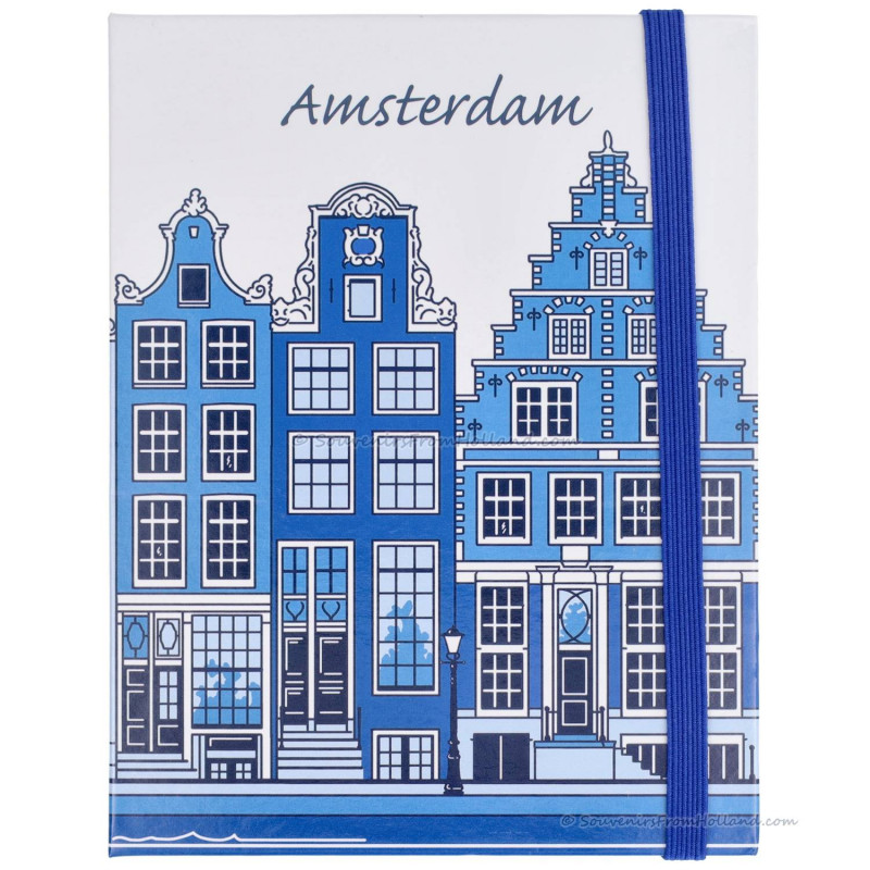 Delft Blue Notebook Amsterdam Canal Houses