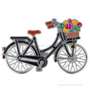 Metalen Magneet Fiets met draaiende wielen - Zwart