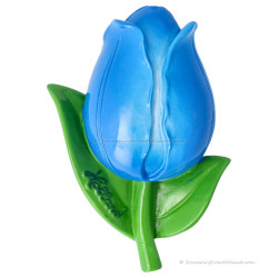 Blauwe Tulp 3D Magneet 7,5cm Polystone