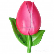 Roze Tulp 3D Magneet 7,5cm Polystone