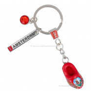 Keychain Red Wooden Shoe Amsterdam
