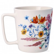 Tea Mug Wild Flowers with Delft Blue no.2 (300ml)