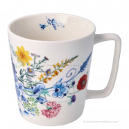 Tea Mug Wild Flowers with Delft Blue no.2 (300ml)