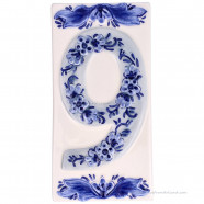 Delft blue tile Housenumber 9