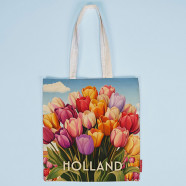 Cotton Shopper Bright tulips Holland - Shopping Bag