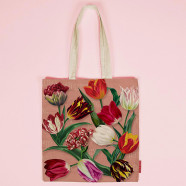 Katoenen Tas Pretty tulips Roze Holland