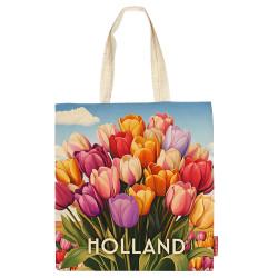 Cotton Shopper Bright tulips Holland - Shopping Bag