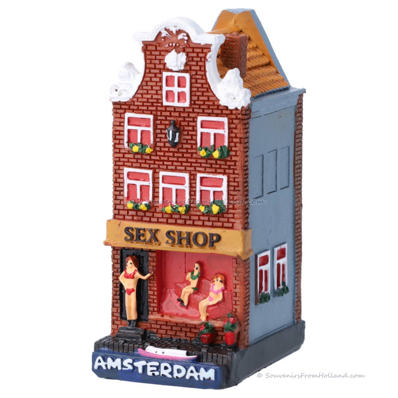 Sex Shop Grachtenpand Amsterdam - 8cm Polystone
