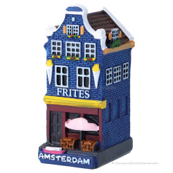 Frites Snackbar Grachtenpand Amsterdam - 8cm Polystone