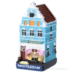Ice Cream Shop Canal House Amsterdam - 8cm Polystone