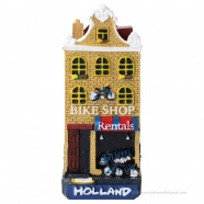 Bike Shop Canal House Holland - 8cm Polystone