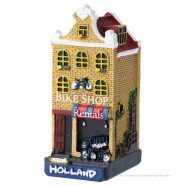 Fiets en fietsverhuur Grachtenpand Holland - 8cm Polystone