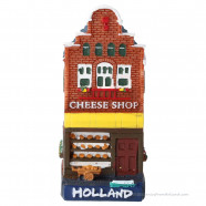 Kaaswinkel Grachtenpand Holland - 8cm Polystone