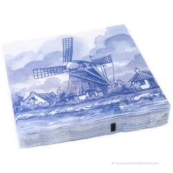 Windmill Napkins - Delft Blue