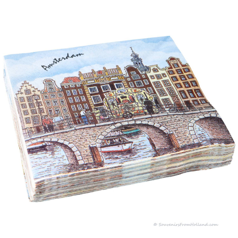 Amsterdamse Grachten Servetten - Kleur