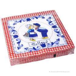 Hollandse Servetten – Kussend Paartje Design (Pak van 20)