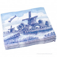 Windmill Holland Napkins - Delft Blue