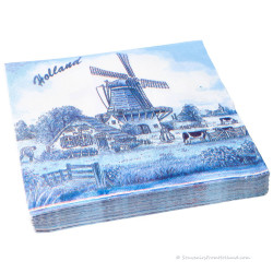 Windmolen Holland Servetten - Delfts Blauw