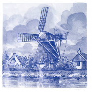 Windmill Napkins - Delft Blue
