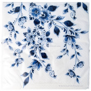 Napkins Blossom - Delft Blue 20 pieces