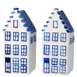 Grachtenpanden Peper- en zoutstel - Delfts Blauw