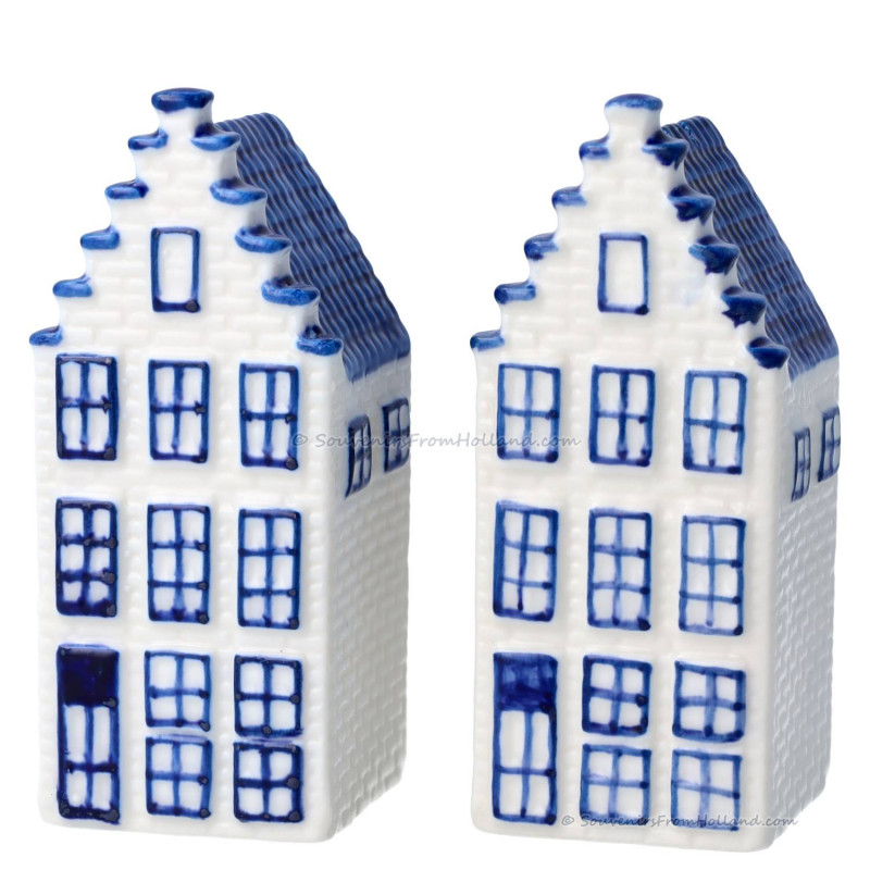 Grachtenpanden Peper- en zoutstel - Delfts Blauw