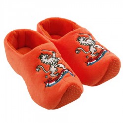 Dutch Clog Slippers Orange Holland Lion
