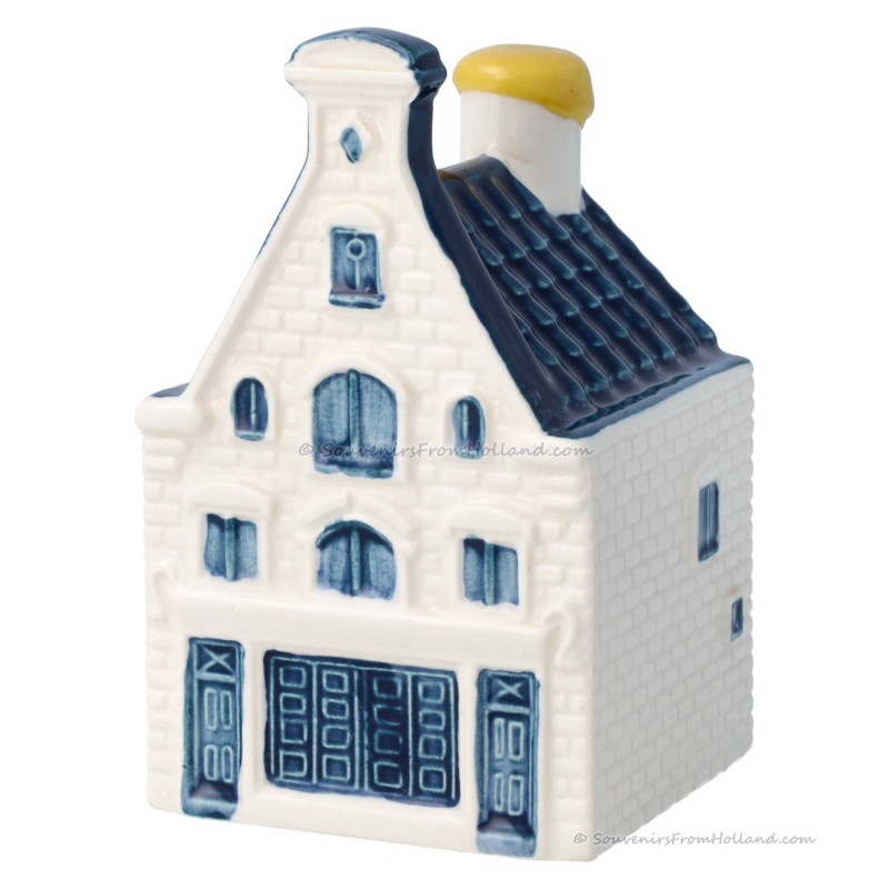 KLM miniatuur huisje nummer 66 - Delfts Blauw