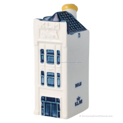 KLM miniatuur huisje nummer 75 - Delfts Blauw